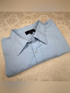 Imani Uomo Men’s Light Blue Dress Shirt, 4XL